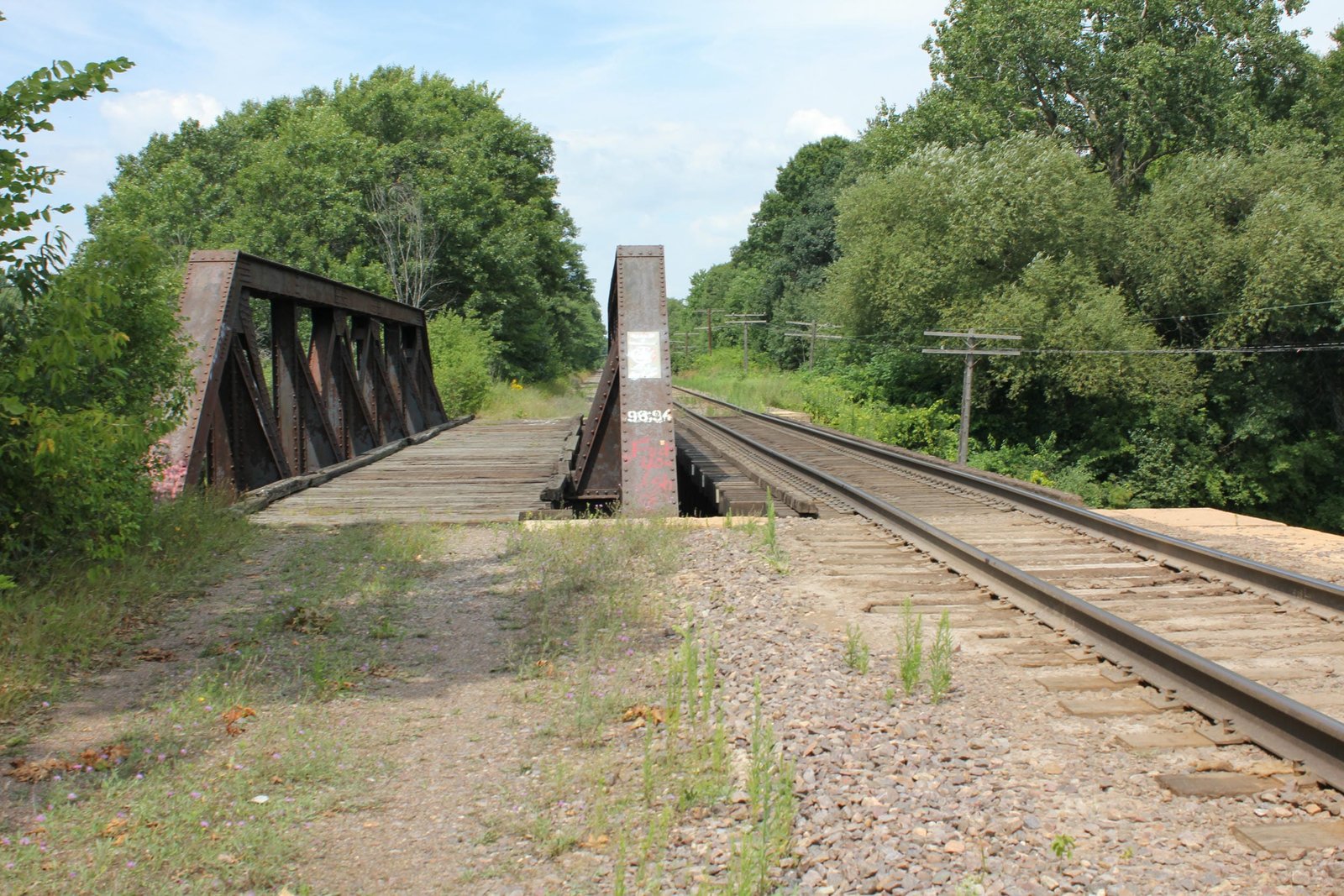 Looking west